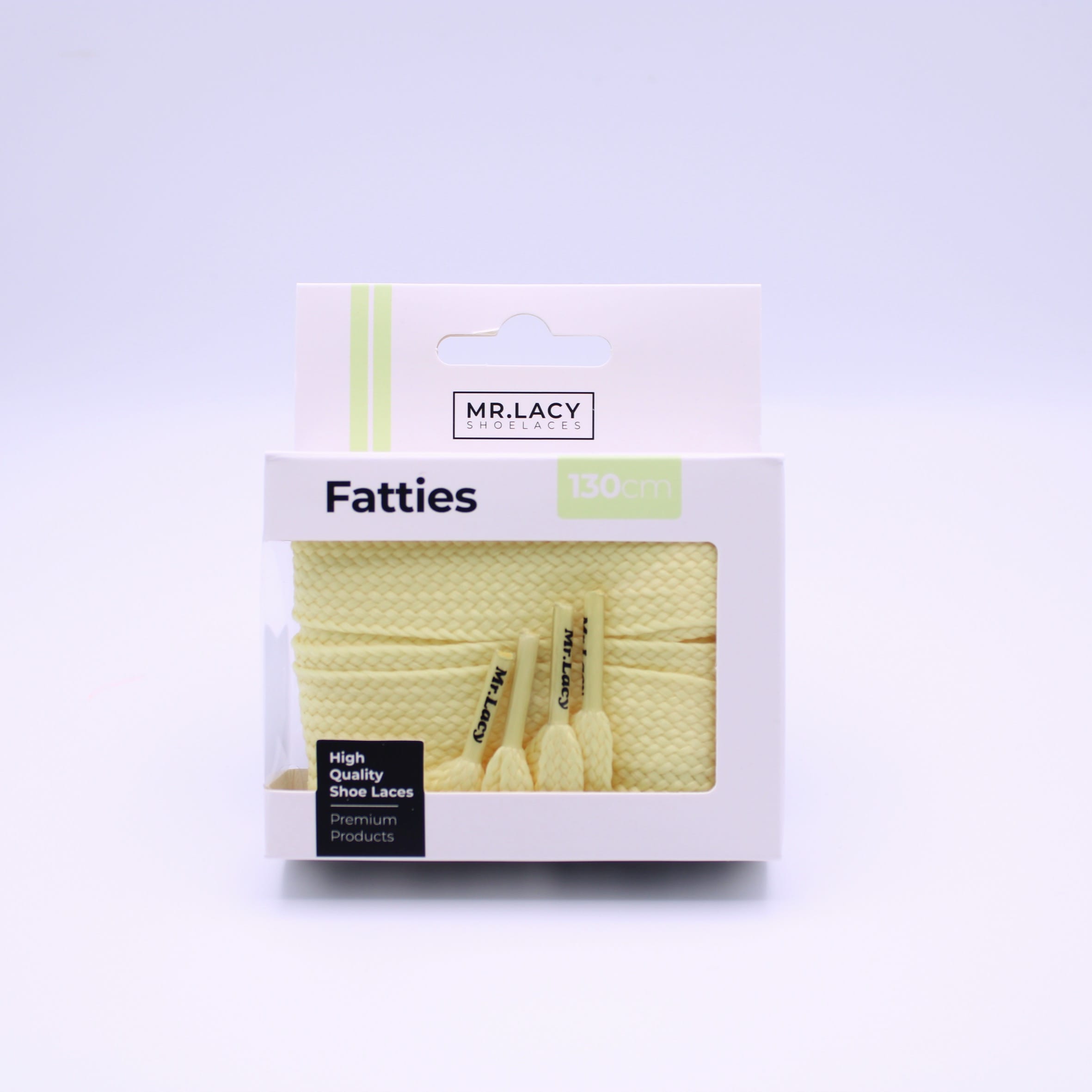 Fatties Shoelaces · Pastel Yellow