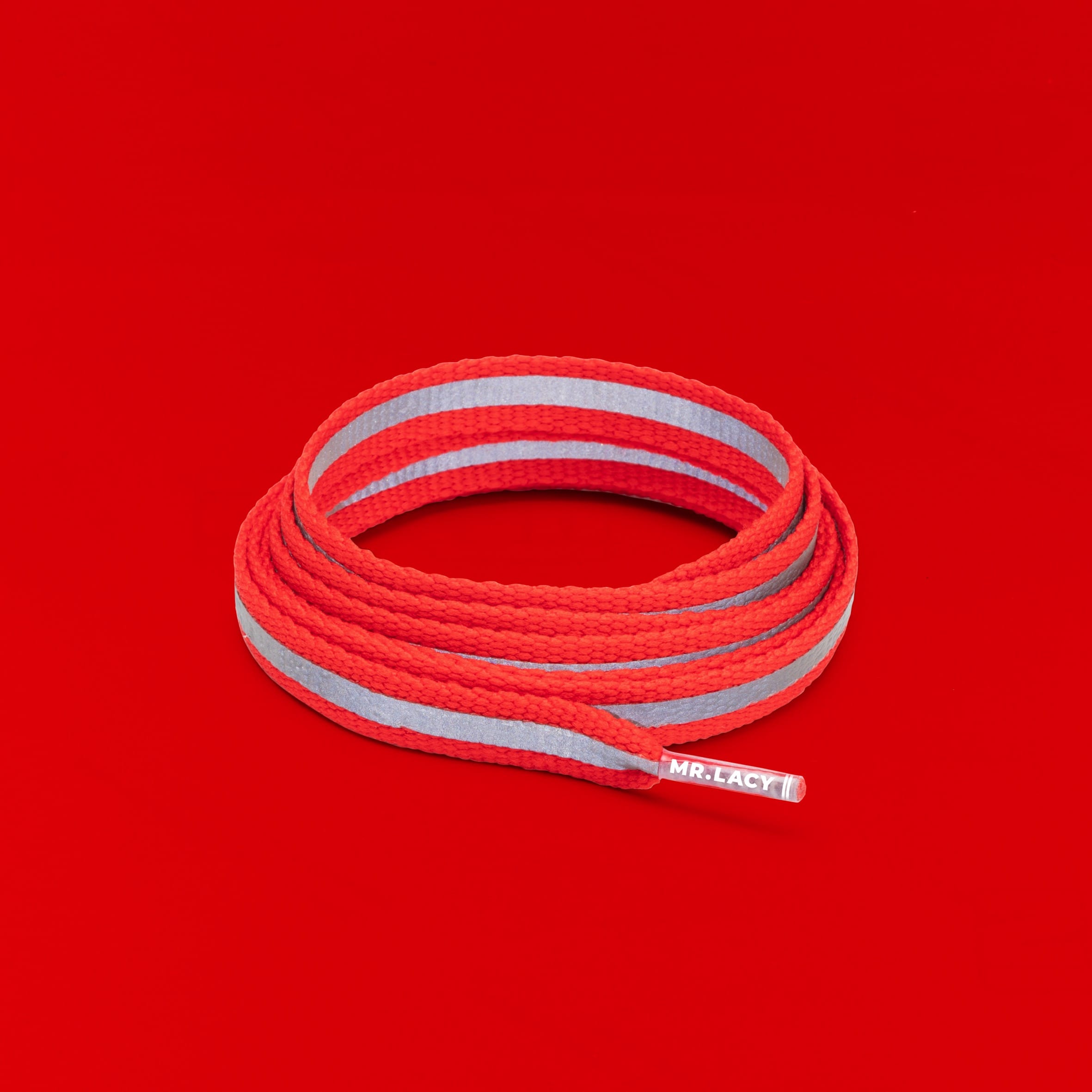 Flatties Shoelaces · Reflective Red