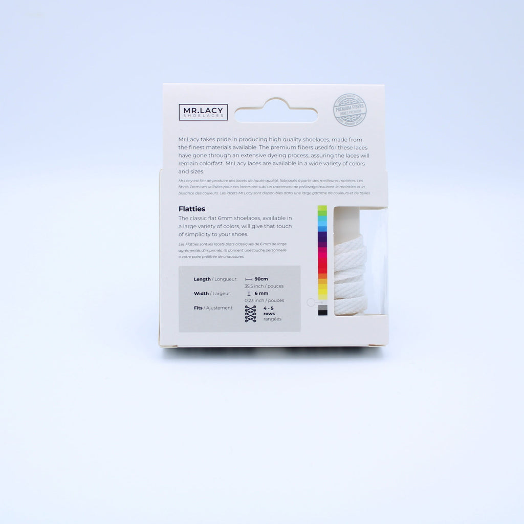 Flatties Shoelaces · White