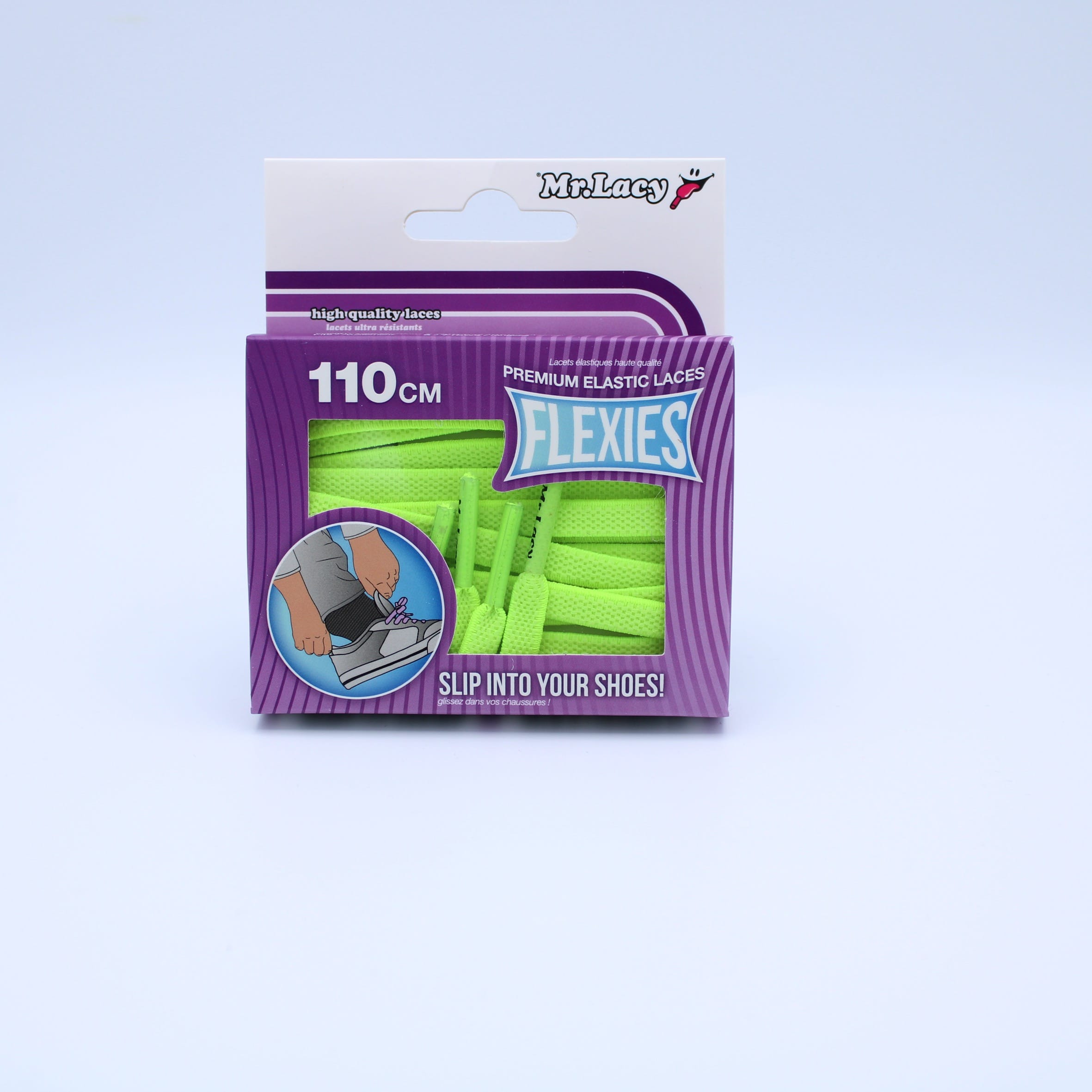 Flexies Shoelaces · Neon Lime Yellow