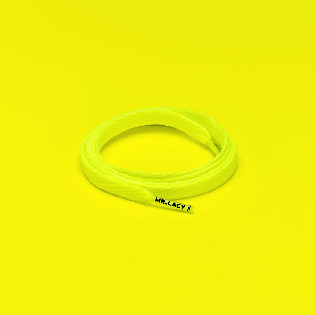 Smallies Shoelaces · Neon Lime Yellow